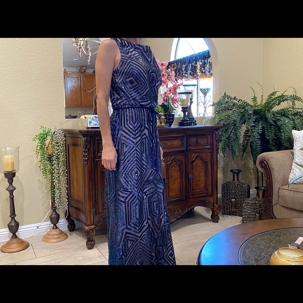 Elegant deep blue Vince Camuto dress